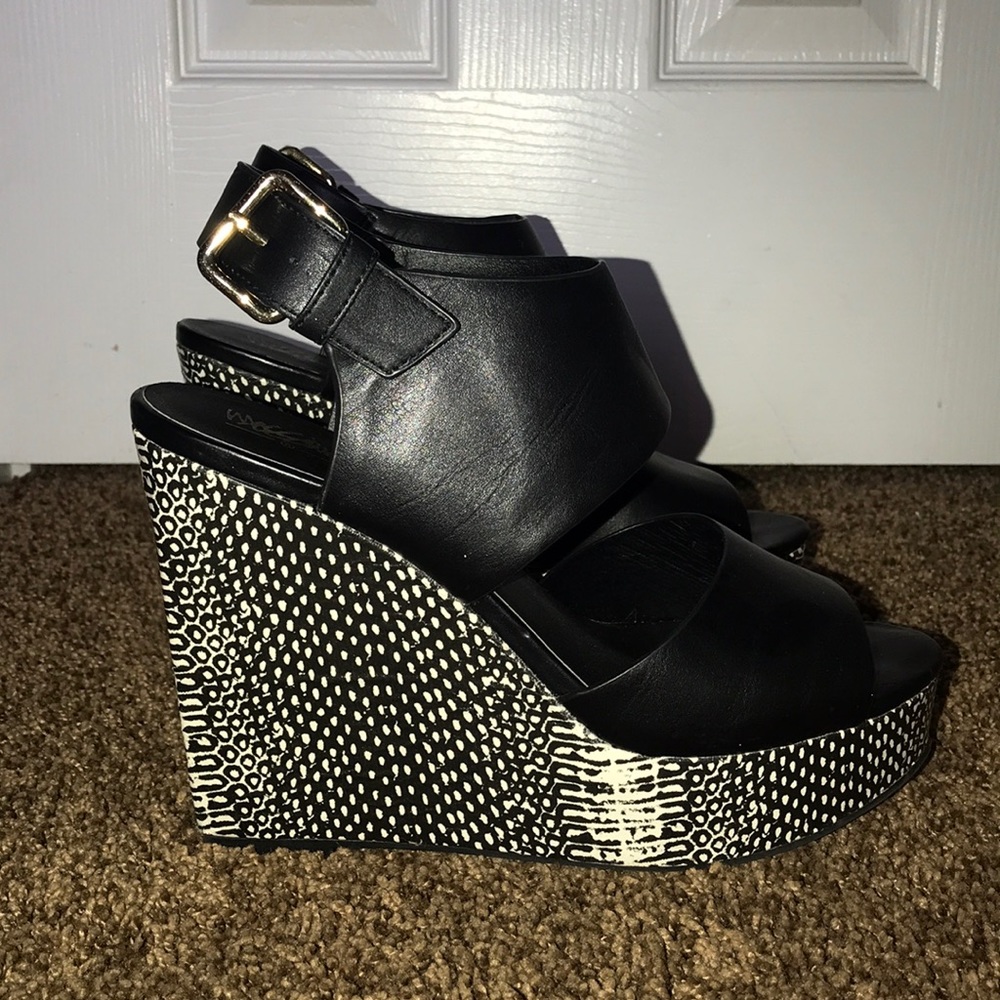 Target black and white wedges! Only worn twice!